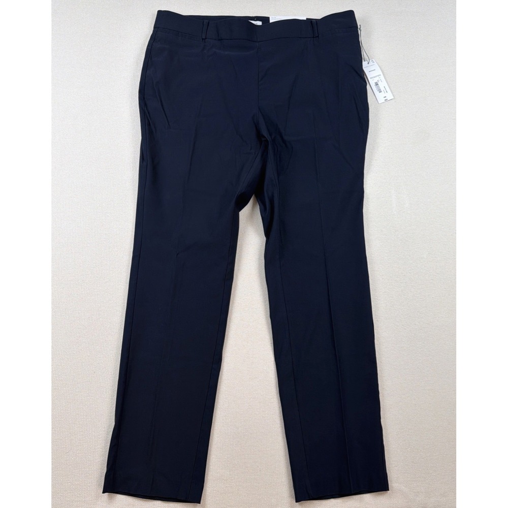 NWT Liz Claiborne Pull On Amy Straight Leg Pants Plus Size 16W Blue Mid-Rise New